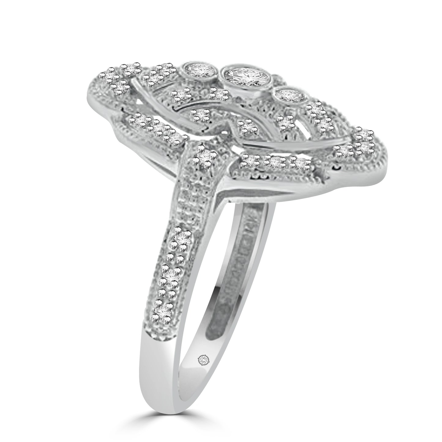 1.10 Carat 14k White Gold Diamond Cocktail Ring - R185