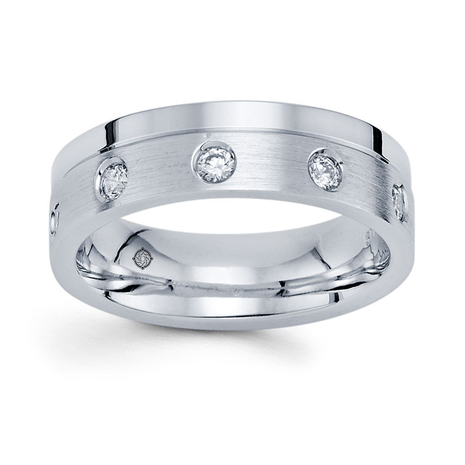 .70 Carat 14k White Gold Diamond Wedding Band - BAND2389