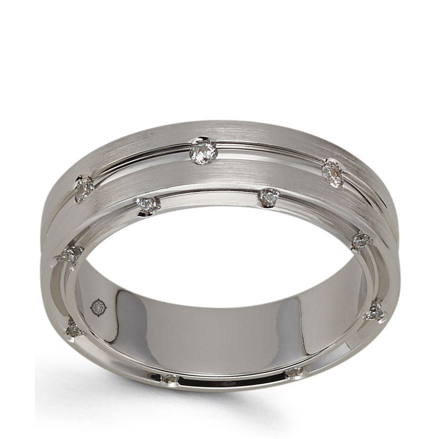 .36 Carat 14k Satin Finish Diamond Wedding Band - BAND2380