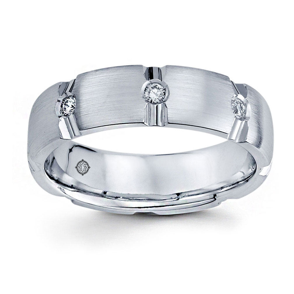 .30 Carat 14k White Gold Diamond Wedding Band - BAND2378