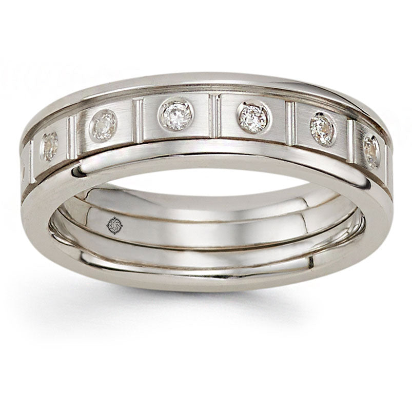 .36 Carat 14k Satin Finish Diamond Wedding Band - BAND2371