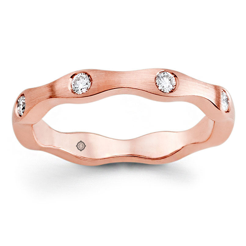 .25 Carat 14k Rose Gold Diamond Wedding Band - BAND2362