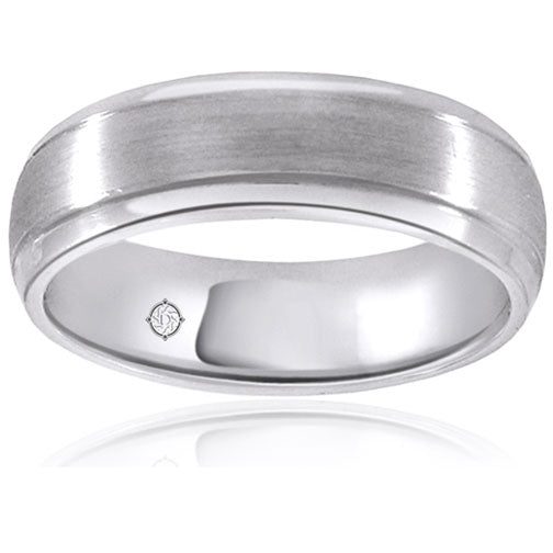 14K White Gold Wedding Band - BAND1903