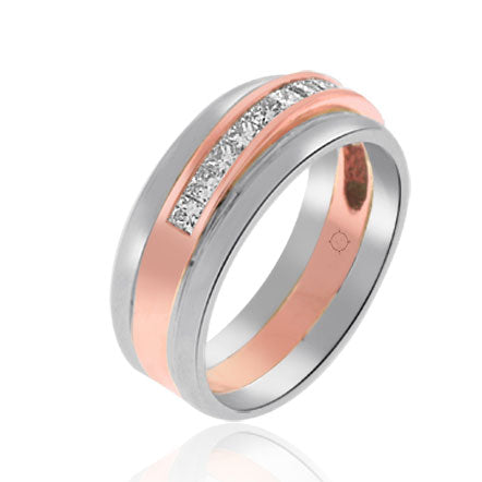 .70 Carat 2Tone 14k Gold Diamond Wedding Band - BAND1217