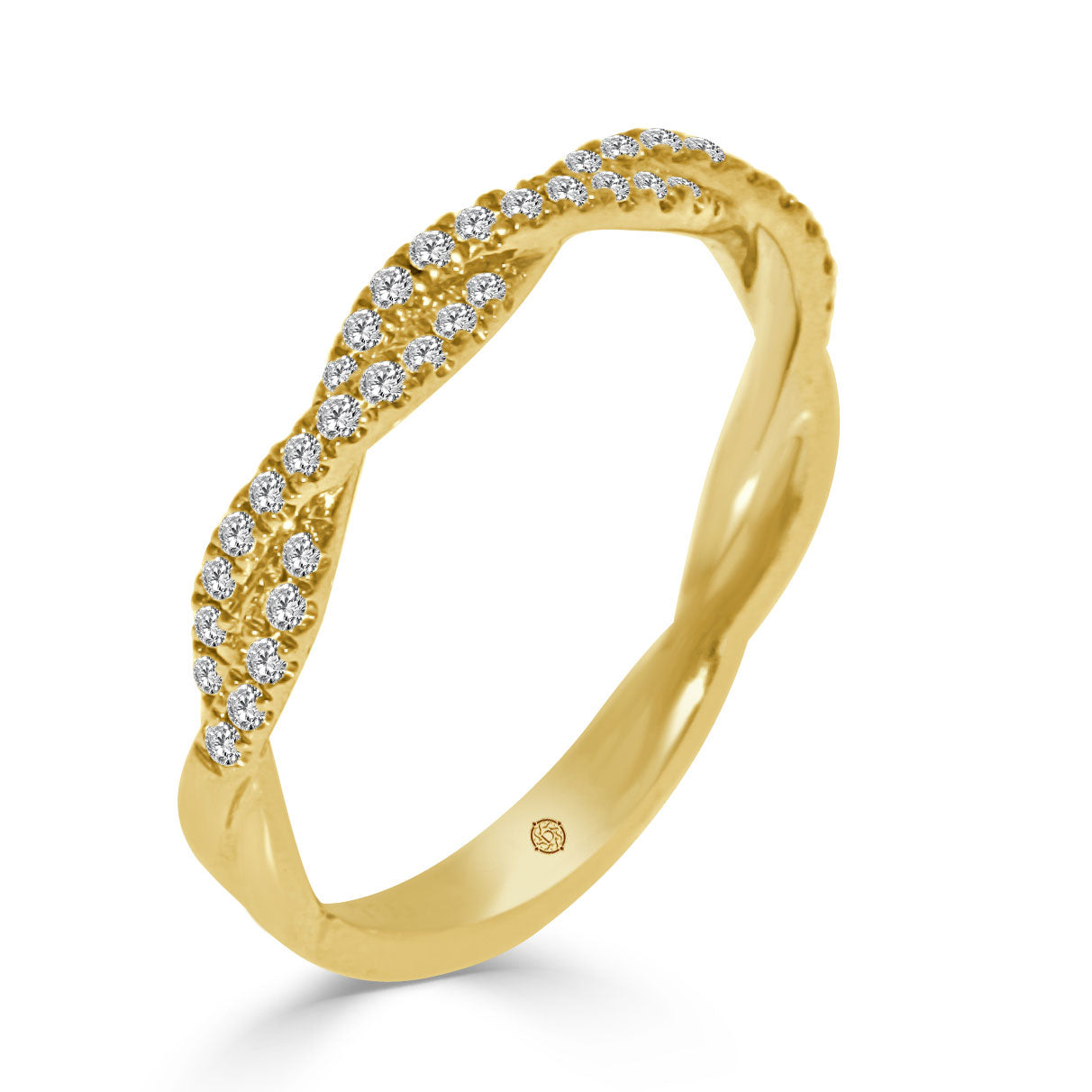 14k Yellow Gold Wedding Band (0.20ctw) - BAND2295