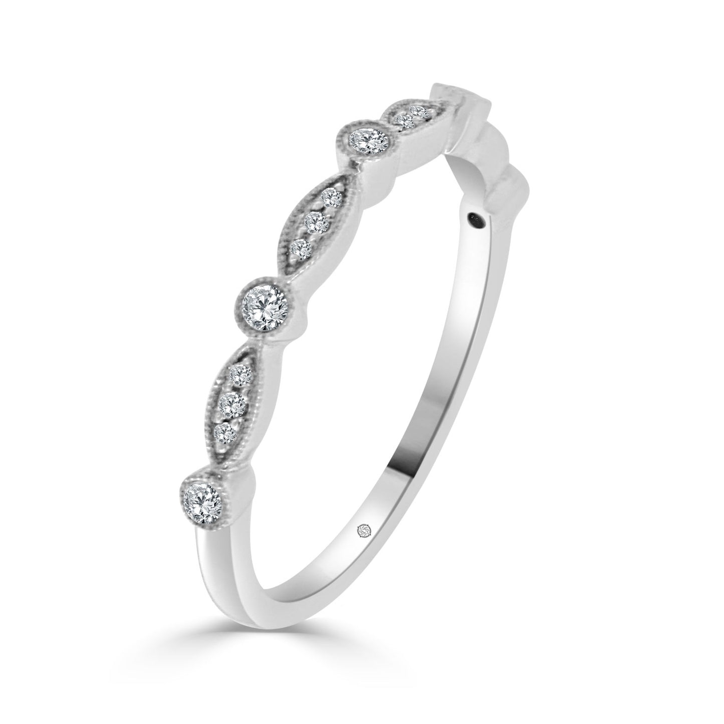 14k White Gold Band (0.15ctw) - BAND2114