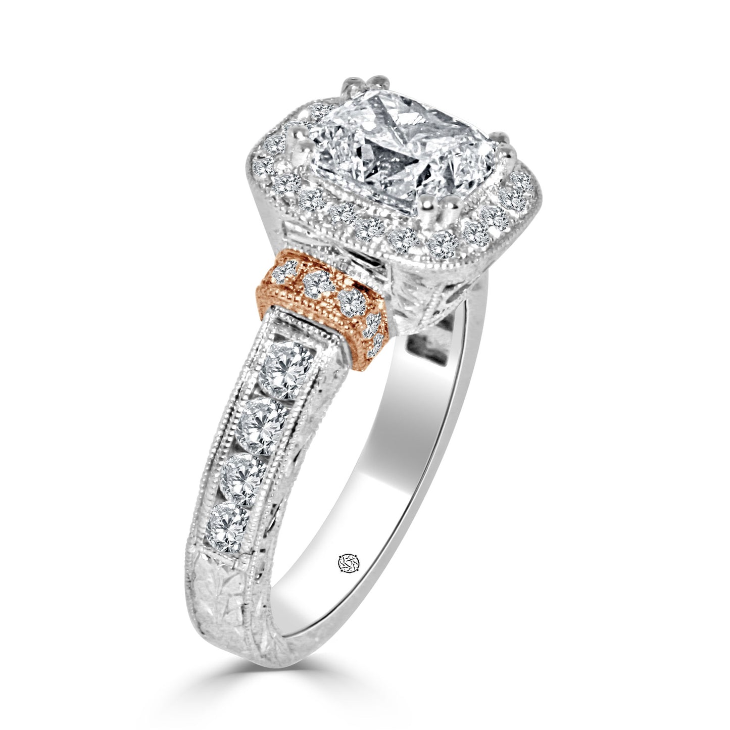 1.75 Carat 14k White Gold VENTOSA DIAMOND ENGAGEMENT RING - SO9636