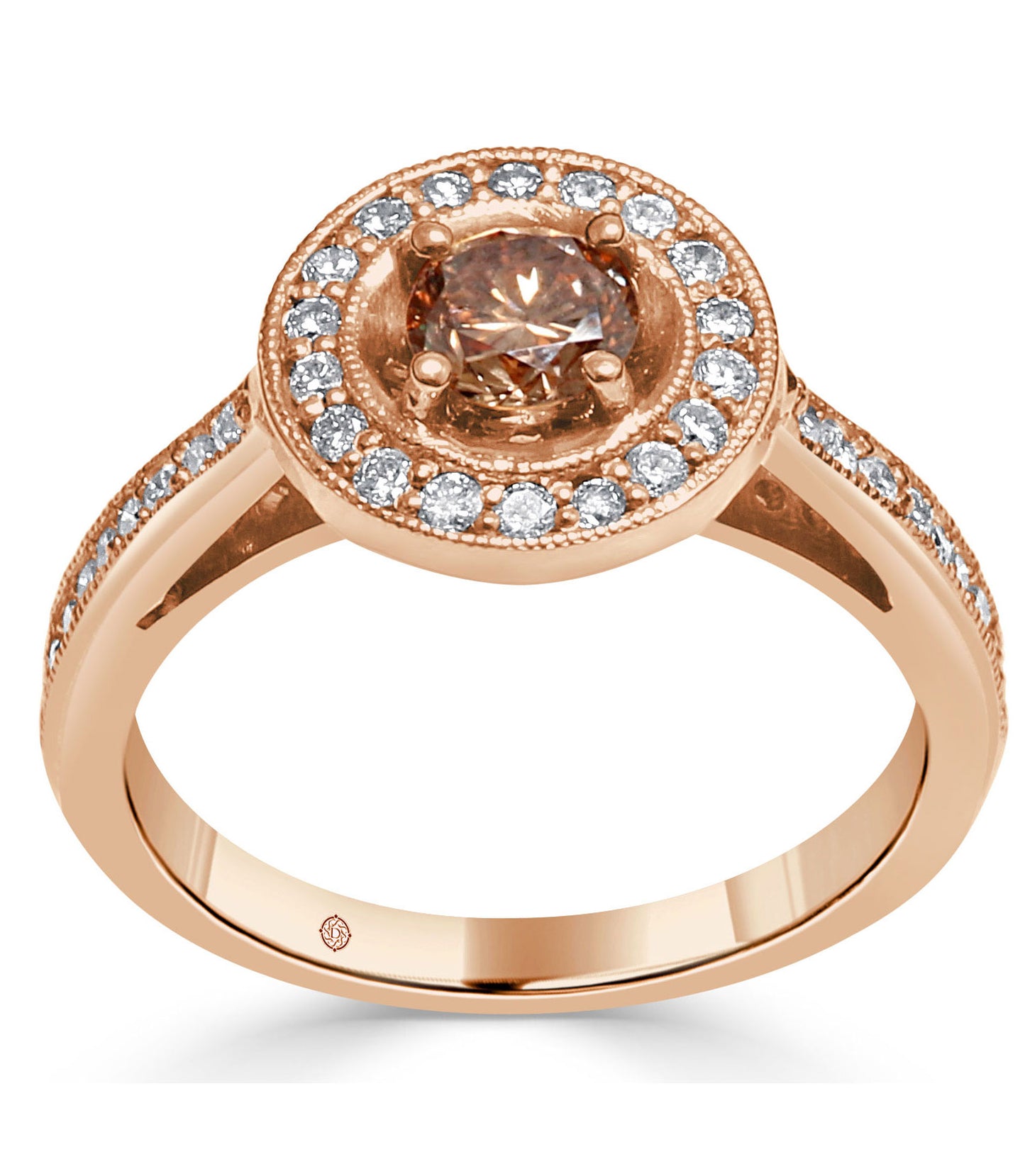 .81 Carat 14k Rose Gold AQUENE DIAMOND ENGAGEMENT RING - R10861