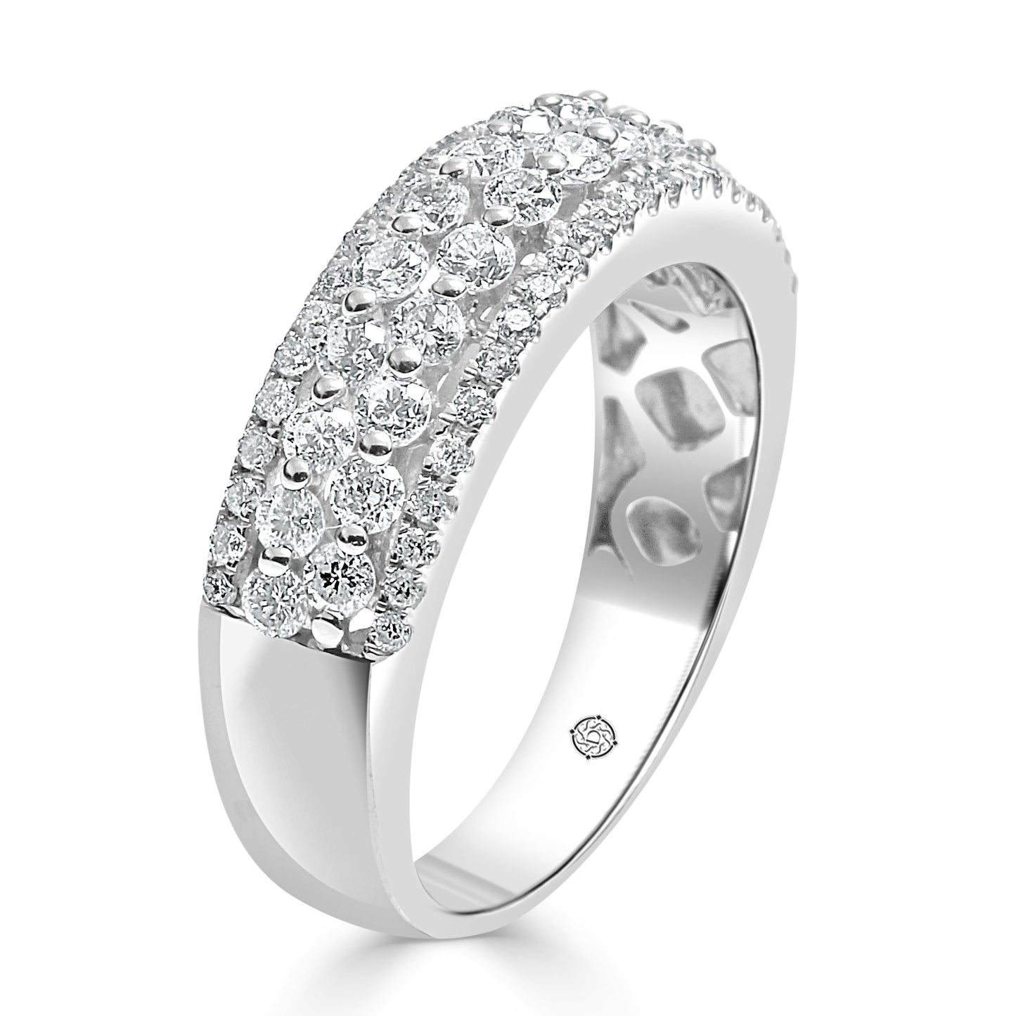 14k White Gold Elegant Diamond Band (1.10ctw) - BAND160