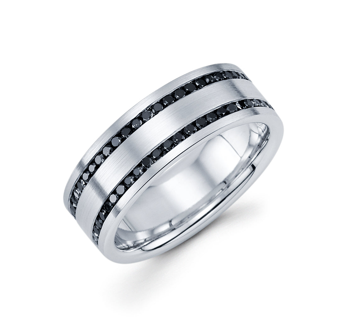 1.30 Carat 14k White Gold Wedding Band - BAND2385