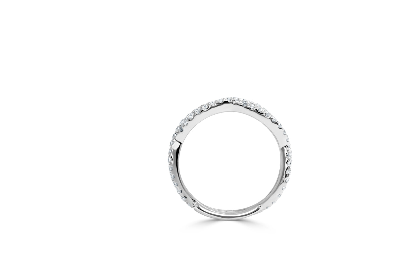 14K White Gold Twist Band (0.60ctw) - BAND2018