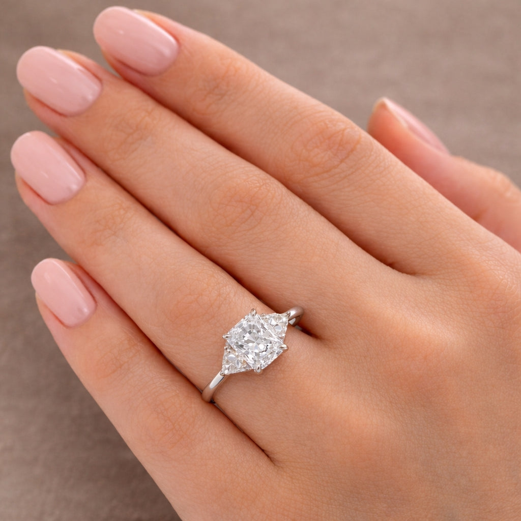 Three-Stone Radiant Cut Engagement Ring, ER1437
