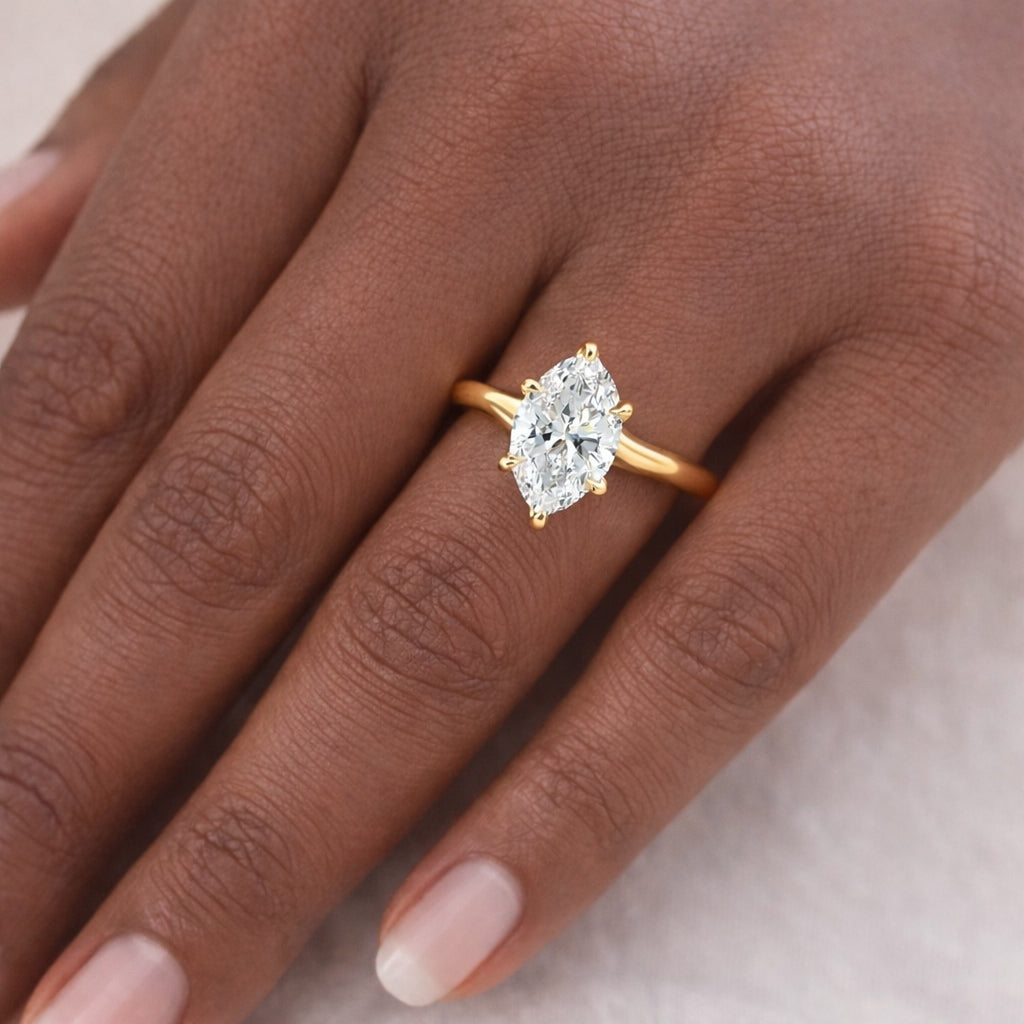 Twisted Prong Solitaire Engagement Ring Marquise Cut, SOL1451