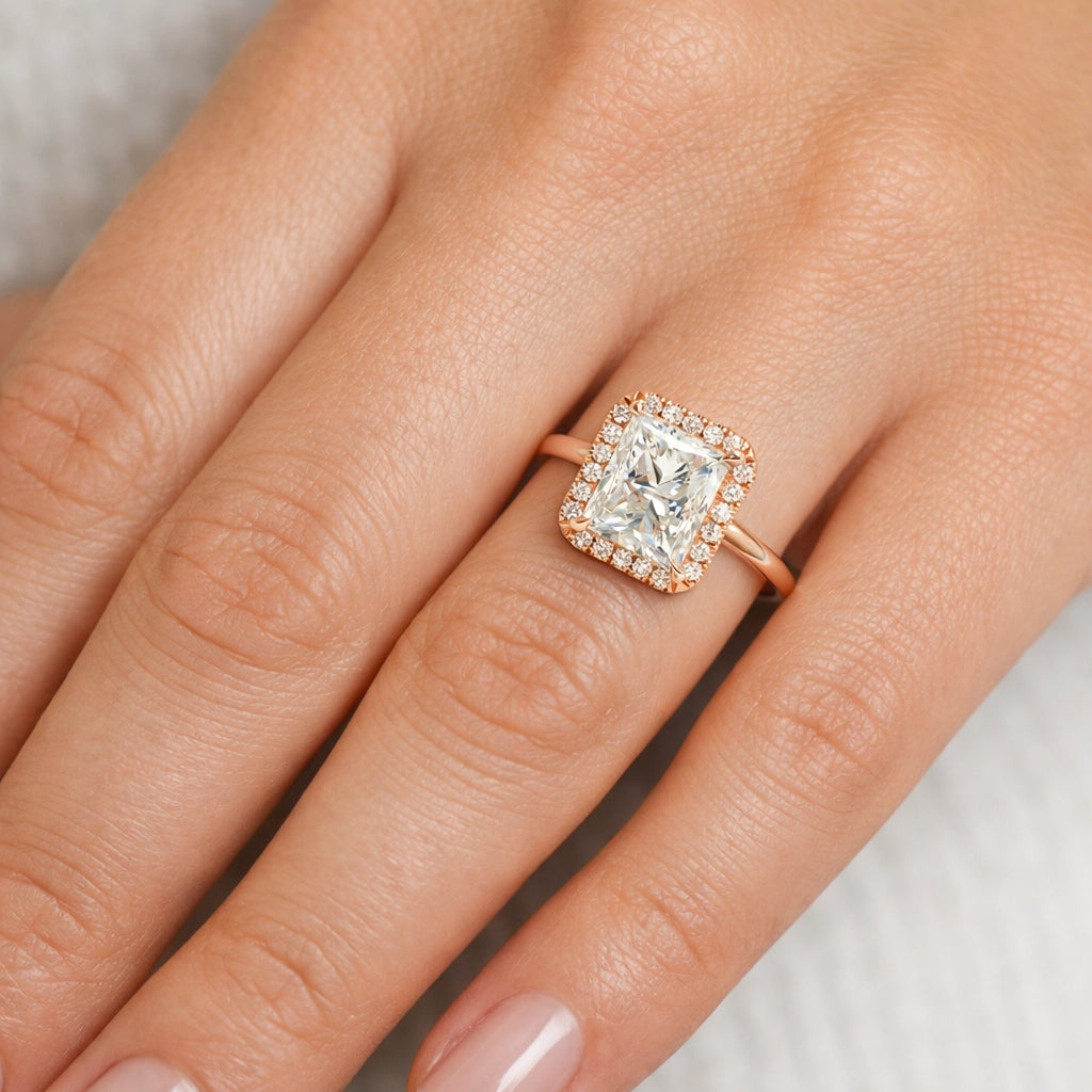 Radiant Cut Modern-Halo Engagement Ring, SO1175