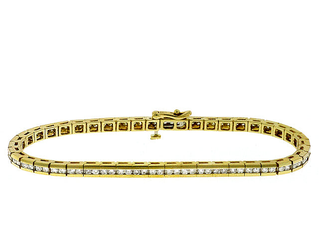 2.0 Carat 14k Yellow Gold Diamond Bracelet - B01174