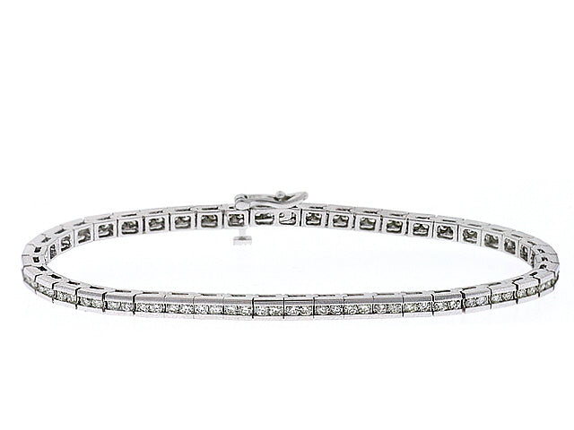 2.0 Carat 14k White Gold Diamond Bracelet - B01177