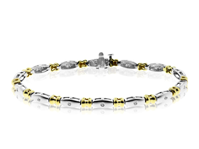 .15 Carat 2Tone 14k Gold Diamond Bracelet - B01201