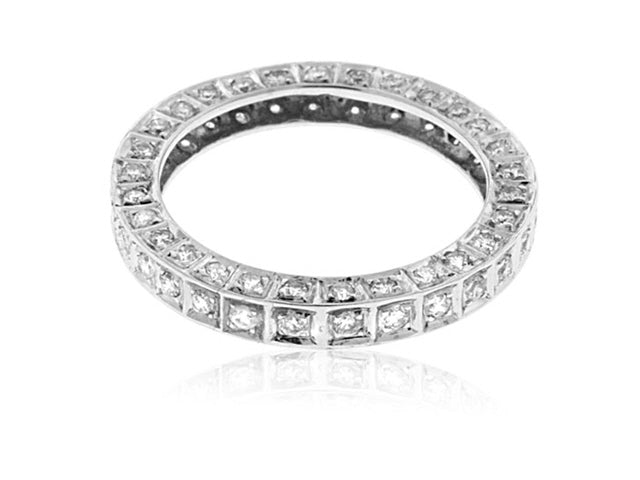 1.50 Carat 14k White Gold Diamond Wedding Band - BAND1045