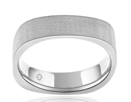 14k White Gold Wedding Band - BAND1120