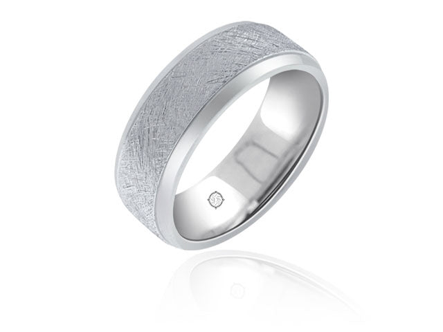 14k White Gold Wedding Band - BAND1195