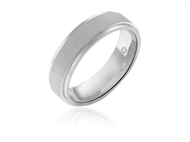 14k White Gold Wedding Band - BAND1199