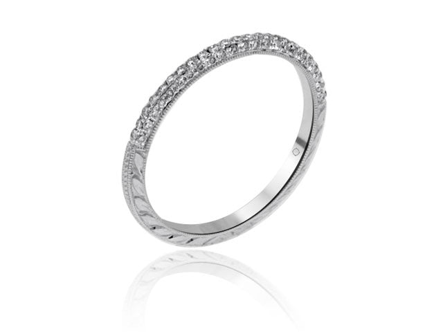 14k White Gold Wedding Band (0.40ctw) - BAND1212