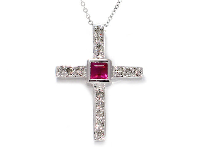 .20 Carat 14k White Gold Diamond Cross Pendant - CR01030