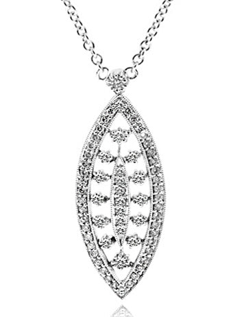 .60 Carat 14k White Gold Diamond Necklace - N01028