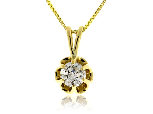 .20 Carat 14k Yellow Gold Diamond Pendant - N10072