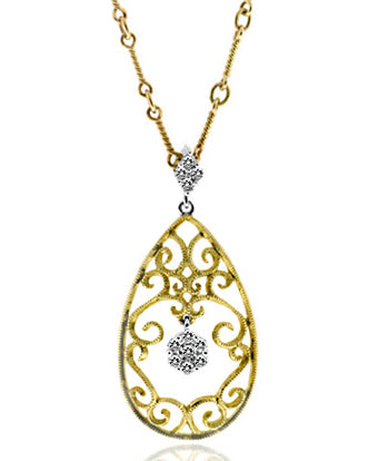 .15 Carat 2Tone 14k Gold Diamond Necklace - N10085