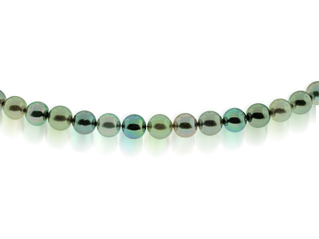 8-9mm Multi-Color Tahitian Cultured Pearl In 14k White Gold - N10126