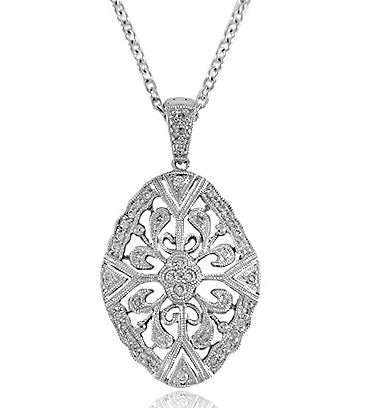 .50 Carat 14K White Gold Diamond Necklace - PEN01200