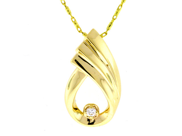 .10 Carat 14K Yellow Gold Diamond Pendant - PEN1281