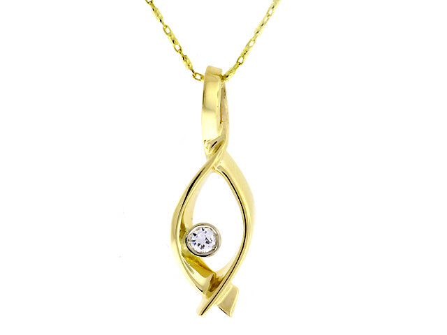 .25 Carat 14k Yellow Gold Diamond Pendant - PEN1284