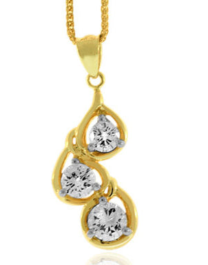1.25 Carat 14k Yellow Gold Diamond Pendant - PEN1539
