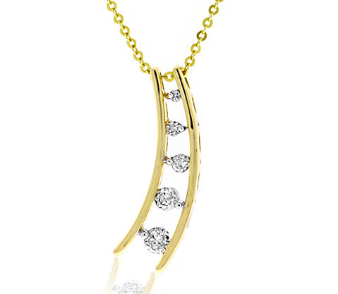 .25 Carat 14k Yellow Gold Diamond Pendant - PEN1621