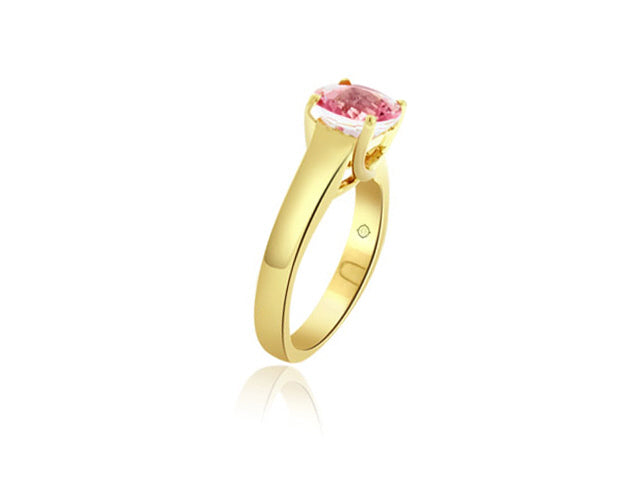 2.75 Carat 14k Yellow Gold Pink Topaz Ring - R01442