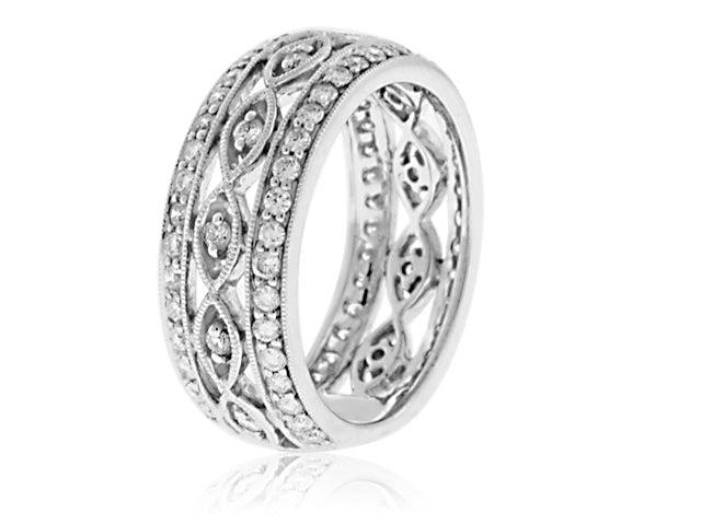 .90 Carat 14k White Gold Diamond Cocktail Ring - R017565