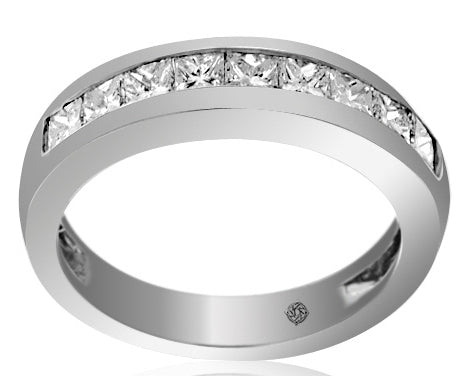 1.0 Carat 14k White Gold Diamond Wedding Band - R10107