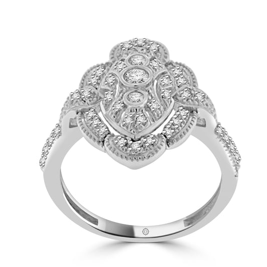 1.10 Carat 14k White Gold Diamond Cocktail Ring - R185