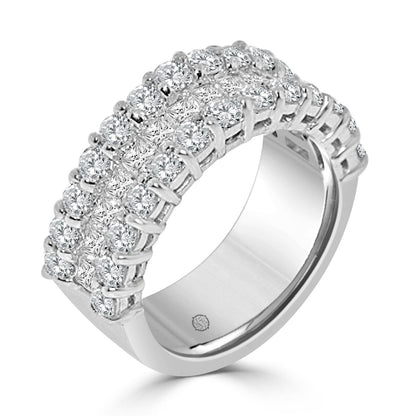 2.74 Carat 14k White Gold Diamond Cocktail Ring - R273