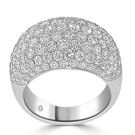 3.69 Carat 14k White Gold Diamond Cocktail Ring - R274