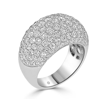 3.69 Carat 14k White Gold Diamond Cocktail Ring - R274