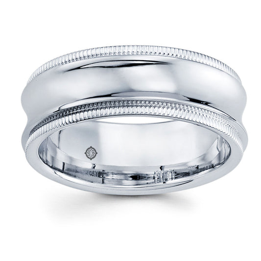 14k White Gold Wedding Band - BAND1203