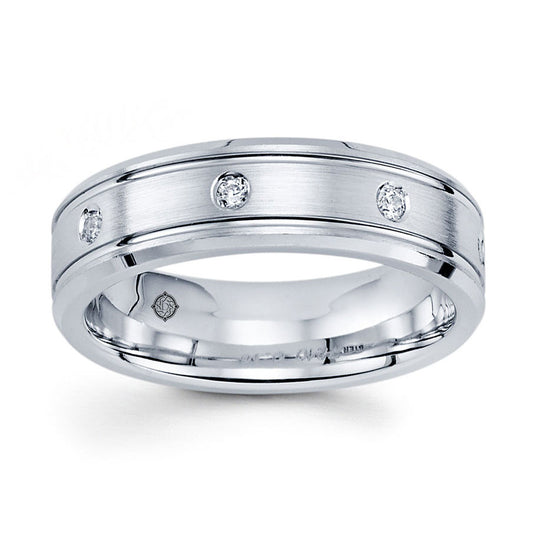 .28 Carat 14k Grey Gold Diamond Wedding Band - BAND2391