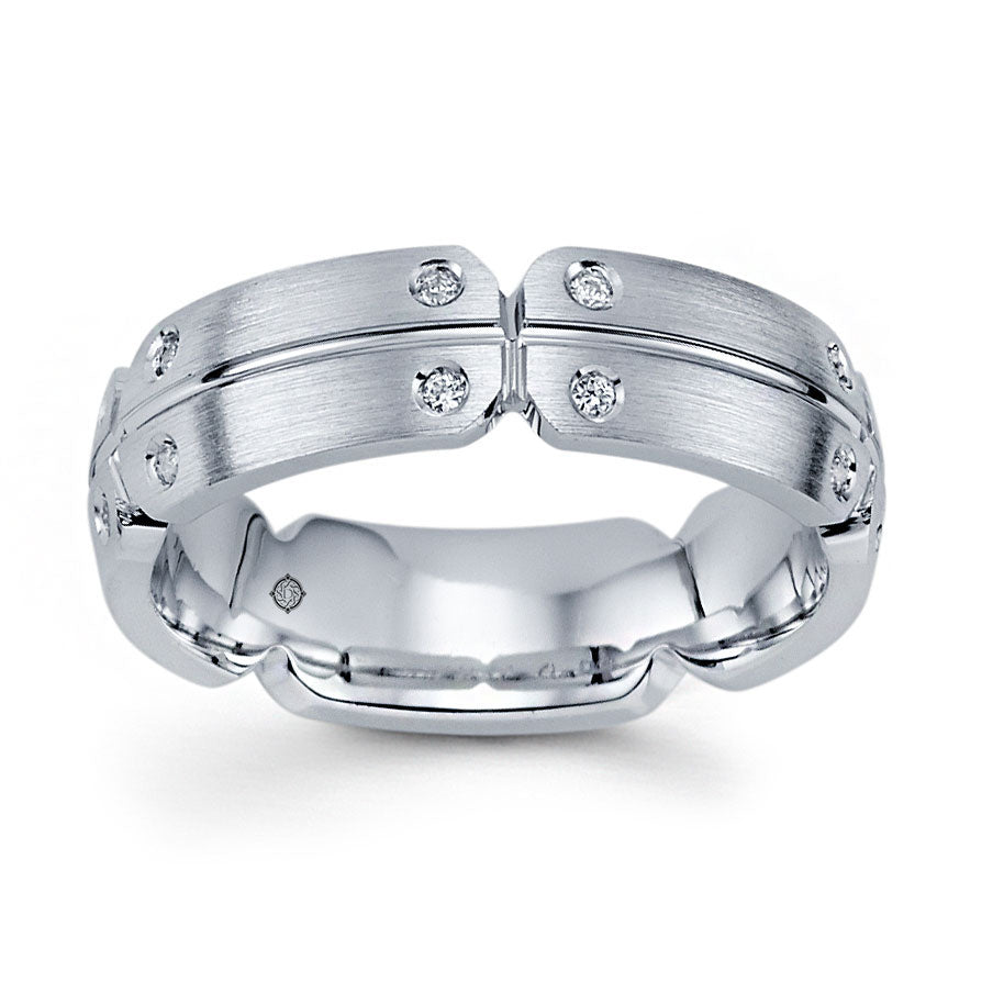 .20 Carat 14k White Gold Diamond Wedding Band - BAND2388