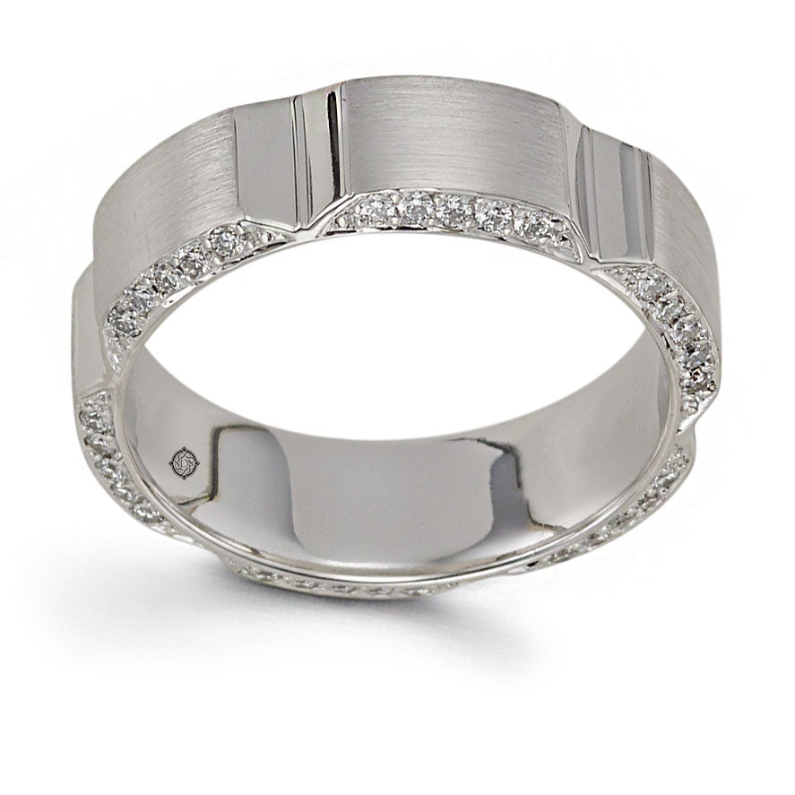 .84 Carat 14k Satin Finish Diamond Wedding Band - BAND2387