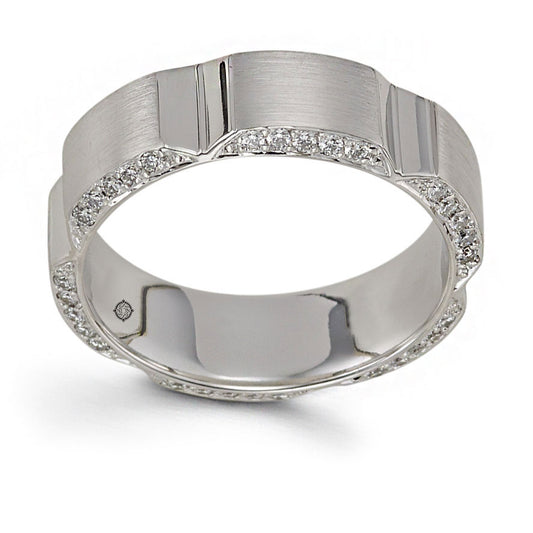 .84 Carat 14k Satin Finish Diamond Wedding Band - BAND2387