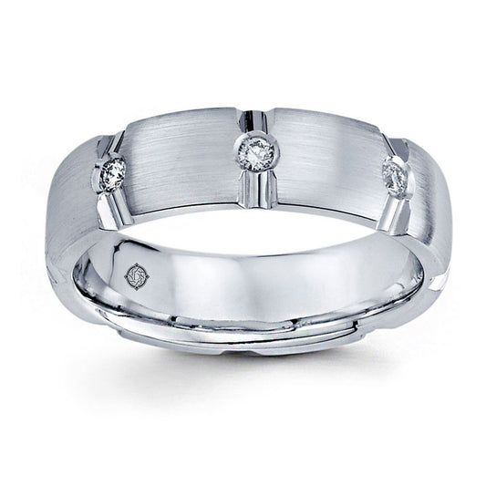 .30 Carat 14k White Gold Diamond Wedding Band - BAND2378