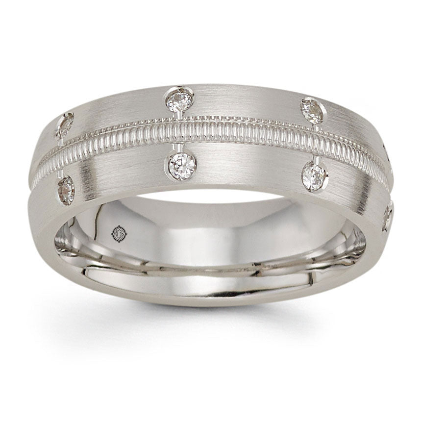 .40 Carat 14k Satin Finish Diamond Wedding Band - BAND2376